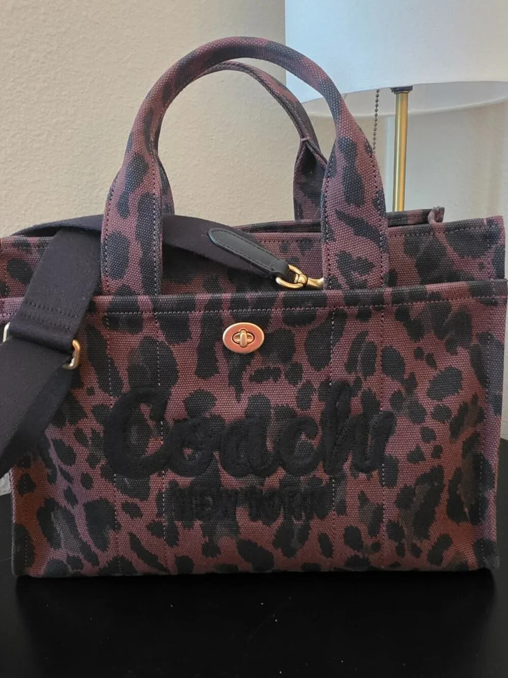 Coach Large Cargo Tote - Leopard